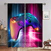 Adult Waterproof Rod Pocket Curtain Modern Living Room Gamer Print Durable Blackout Bedroom 2 Panels/Set