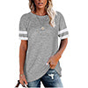 Women's Loose T-Shirt Casual Short Sleeves Pullover Round Neck Tops Blouse Tee