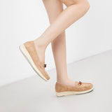 Women's Slip On Single Shoes Casual Round Toe Platform Comfortable Loafers Decor