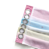 2-Layers Blackout Curtains Eyelet Ring Top Window Drapes Grommet Top Room Darkening Curtain Star Curtain Panel For Kids Boy Girl Bedroom Decor