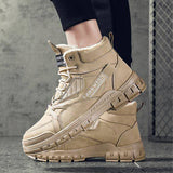 Mens Winter Boots Warm Lace Up Non Slip Hiking Shoes Outdoor Trekking Ankle Booties