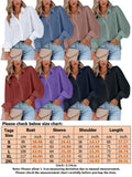 Frontwalk Womens Long Sleeve V-Neck Blouses Tops Button Down Office Work Shirt Casual Loose Baggy Pleated Tunic