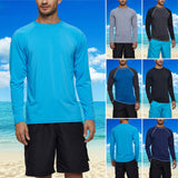 Mens Long Sleeve Shirt Scuba Diving Surfing Swimwear UV Protection Swimsuit Tops