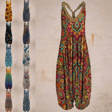 Long Romper Women V Neck Tank Tops Long Jupmsuits Loose Waist One Piece Bodysuit