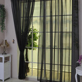 Textile 1/2X Sheer Voile Window Treatment Rod Pocket Curtain Panels for Bedroom and Living Room
