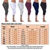 Women Yoga Workout Capris Pant with Pocket Plus Size Fitness Gym Cropped Pants