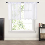1PC Modern Solid Color Window Curtain Roman Blinds Rod Pocket Valance for Bedroom