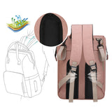 Large Backpack Diaper Bag with Changing Station, Foldable Crib Baby Bed Mommy Travel Nursing Bag Waterproof Tote Shoulder Nappy Bag Bottle Insulated Bag