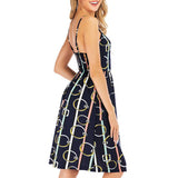 Women Backless Spaghetti Strap Dress Floral Print Pocket Summer Sexy Beach Dress