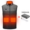 WINWARM Men's Winter Heating Jackets Coats Eletric USB Heated Vest Fast Heat Up Double Button Control Cotton Padded Machine Washable Fit 5V Power Bank
