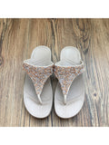 Women Rhinestone Slippers Sandals Slip On Flip Flops Thong Mules Casual Shoes