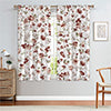 1 Piece Semi-Blackout Slot Top Floral Printed Short Window Curtain Rod Pocket Half Window Drapes Cafe Tier Kitchen Scarf Bathroom Valance