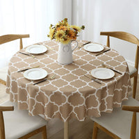 Round Tablecloth Wipeable Waterproof Oil-Proof Table Cloth Cover Home Room Decor