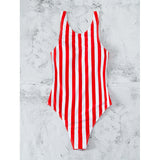 Women 4th Of July Swimming Suit Tummy Control Backless One Piece Swimsuit Independence Day Padded Swimwear Scoop Neck Hot Spring Beach