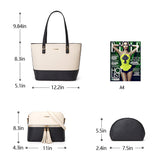 3Pcs/Set Women PU Leather Handbag Tote Crossbody Shoulder Bag Satchel Clutch Bag