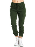 MAWCLOS Womens Casual Lounge Harem Pant Plus Size Elastic Waist Drawstring Hiking Jogger Workout Cargo Pants with Pockets