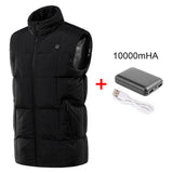 Women Men Electric Heated Vest Thermal Heated Jacket w/ Battery Pack USB Infrared Heating Pad Clothes Outwear Winter Warm Jacket Lightweight