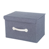 Fabric Foldable Storage Bin Set Collapsible Storage Box Cube Closet Organizer with Lid and Handle