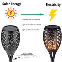2/4/6Pcs 12LED Flame Solar Torch Light Waterproof Flickering Dancing Garden Lamp
