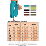 Women Electric Waist Baggy Harem Pants Hippie Yoga Gym Pants Trousers High Slit