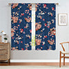 1 Piece Semi-Blackout Slot Top Floral Printed Short Window Curtain Rod Pocket Half Window Drapes Cafe Tier Kitchen Scarf Bathroom Valance