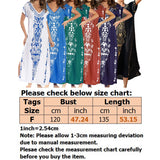 Lumento Women Embroidery Short Sleeve Bikini Cover Up Side Split Beach Kaftan Dress Swimsuit