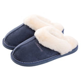 Unisex Fur Keep Warm Lined Slippers Mules Non Slip Hard Sole breathable Shoes