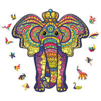 Wooden Animals Jigsaw Puzzles Owl Shape Puzzles Creative Jigsaw Pieces Colorful Building Block for Adults Kids Gift Family Party Game Toys, 100 Pieces