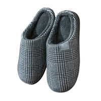 Womens Mens Winter House Slippers Flat Heels Plush Slippers Closed Toe Winter Soft House Casual Shoes