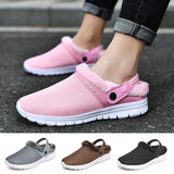 Unisex Slip On Mules Slipper Winter Warm Non-Slip Home Indoor Shoes US 6.5-13