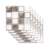 6-60 PACK Peel and Stick Tile Backsplash Self-Adhesive Decorative Waist Line Mosaic Tiles for Kitchen and Bathroom