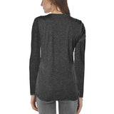 Women Long Sleeve Ruched Button Down Solid Color Tunic Top Ladies Crew Neck Casual Baggy T Shirt Blouse