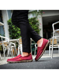 Mens Casual Shoes Lightweight Formal Office Round Toe Flat Breathable Solid Color