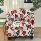 2Pcs Tub Club Chair Cover Elastic Slipcover + Cushion Cover Furniture Protector