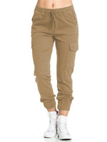 MAWCLOS Womens Casual Lounge Harem Pant Plus Size Elastic Waist Drawstring Hiking Jogger Workout Cargo Pants with Pockets