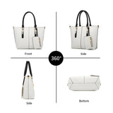 4Pcs Women Leather Handbag Tote Crossbody Shoulder Bag Card Holder Small Pouch