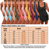 Women Tunic Tank Tops Solid Color Loose Casual Sleeveless Blouse Tees Shirts