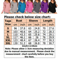 Women's Hoodies Long Sleeve T-Shirt Loose Hooded Tops Blouse Pullover Drawstring