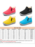 Ferndule Boys Plush Lined Winter Boots Walking Non-Slip Flat Breathable Mid Top Warm Shoes Black 10C