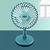 Rechargeable Desk Fan Portable Ultra-Quiet 3 Mode LED Light USB Mini Desktop Fan