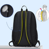 Spostyle Canvas School Backpack for Boys Girls College Anime Luminous Backpack 15.6 inch USB Lightweight Daypack Cartoon Bookbag Lunch Bag Pencil Case, Black/Gray