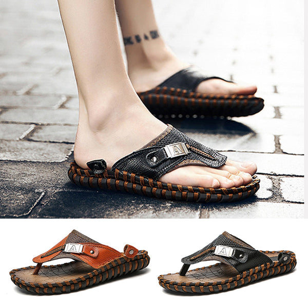 Plus Size Lightweight Flip-Flops for Men's Beach Casual Thong Outdoor Sandals