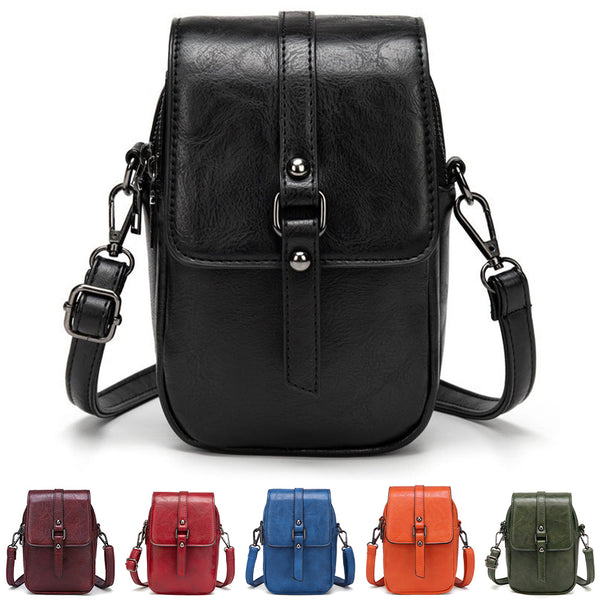 Women Vintage Crossbody Phone Bag, Small Messenger Shoulder Bag Cash Handbag Wallet Purse