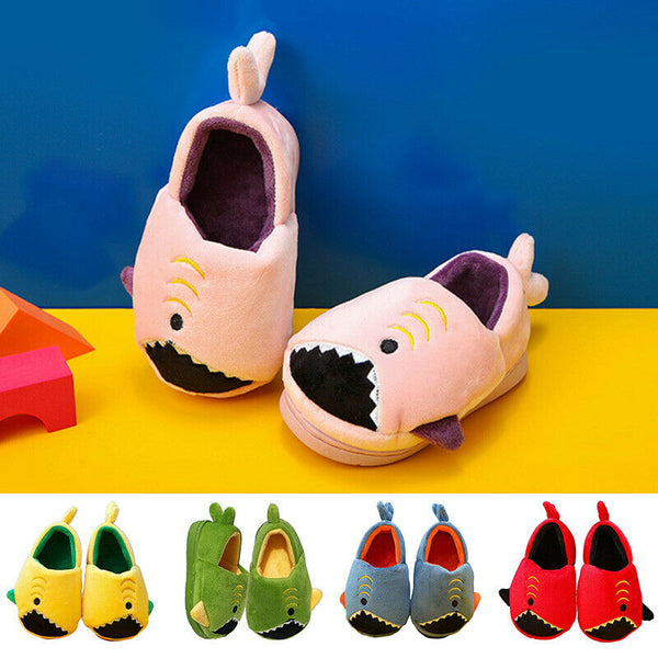 Toddler Kids Warm Animal Cozy Cute Cartoon Plush Non-Slip Slippers Winter Shoes
