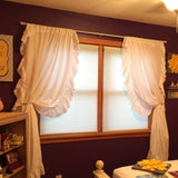 Ruffle Rod Pocket Curtain Thermal Insulated Semi Blackout Window Curtain Panels for Living Room Kids Bedroom Decor, Single Panel