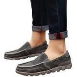 Men's Solid Color Flat Heels Casual Shoes Lightweight Slip On Holiday Round Toe