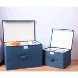 Foldable Cube Storage Bins with Lids and Handle, Large  Fabric Storage Basket Organizer Containers