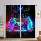 2Pcs Window Thermal Insulated Energy Efficient Thick Solid Room Rod Pocket Drapes Privacy UV Protection Bedroom Blackout Curtain