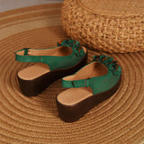 Ferndule Ladies Ankle Strap Wedge Slingback Sandals Summer Platform Open Toe Shoes