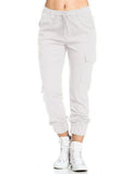 MAWCLOS Womens Casual Lounge Harem Pant Plus Size Elastic Waist Drawstring Hiking Jogger Workout Cargo Pants with Pockets